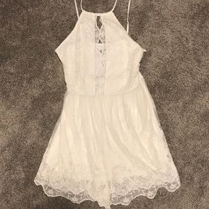 Express ivory lace romper